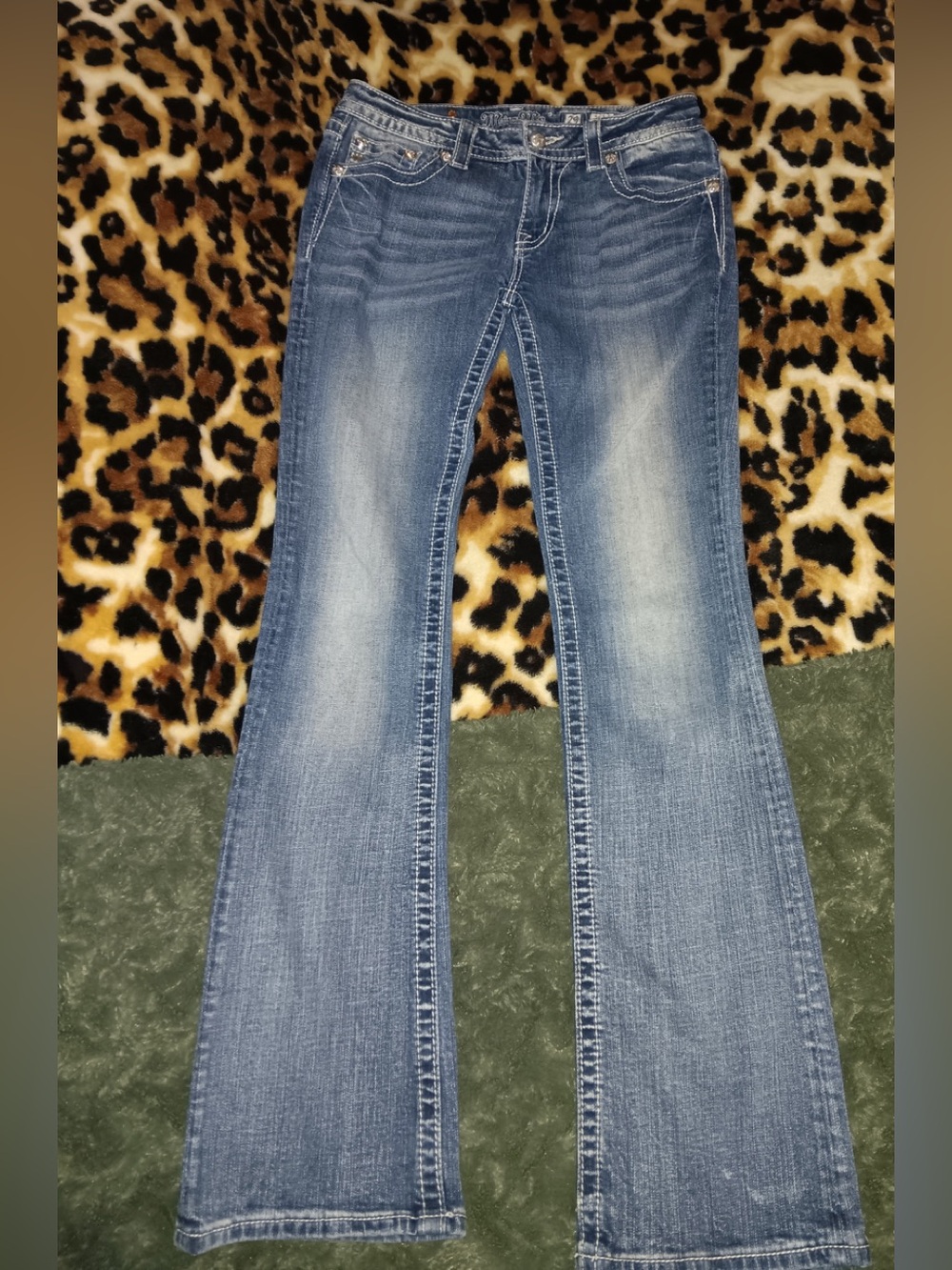 Miss Me Denim Boot Cut Jeans in Blue Fade
